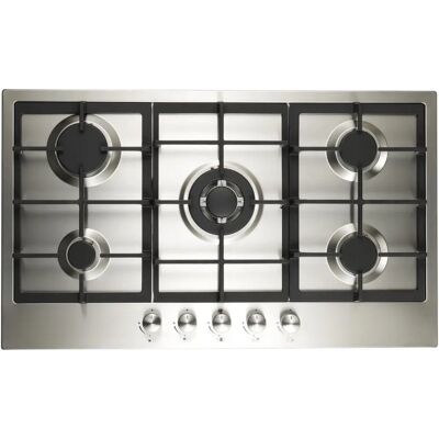 Cookology - 90cm Stainless Steel 5 Burner - Wok Burner - Gas Hob Cookology - 90cm Stainless Steel 5 Burner - Wok Burner - Gas Hob