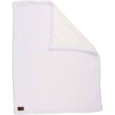 The Little Green Sheep Organic Knitted Fleece Baby Blanket - White The Little Green Sheep Organic Knitted Fleece Baby Blanket - White