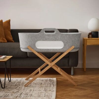 Panier Moses SnuzBaskit Gris Clair & Support - Solution de Sommeil pour Bébé - Publicité Panier Moses SnuzBaskit Gris Clair & Support - Solution de Sommeil pour Bébé - Publicité