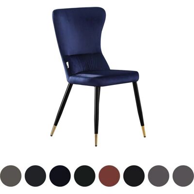 Life Interiors Newcastle Samt Esszimmerstuhl - Blau/Gold - Esszimmerstuhl Life Interiors Newcastle Samt Esszimmerstuhl - Blau/Gold - Esszimmerstuhl