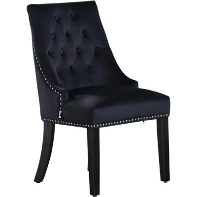 Life Interiors Winchester Lux Velvet Dining Chair - Black Life Interiors Winchester Lux Velvet Dining Chair - Black