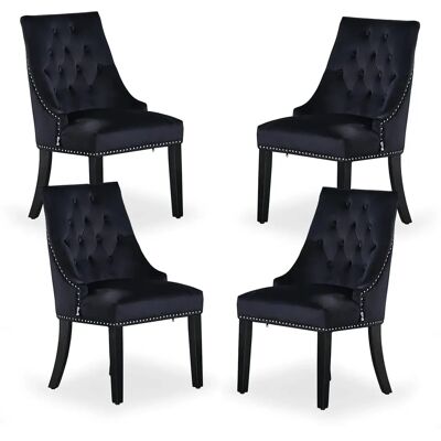 Life Interiors Winchester Lux Velvet Dining Chairs Set Of 4 - Dining Chairs Life Interiors Winchester Lux Velvet Dining Chairs Set Of 4 - Dining Chairs