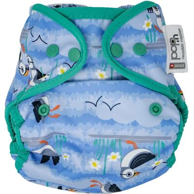 Close Covering Pannolino in Stoffa Blue Puffin - Impermeabile, Ecologico Close Covering Pannolino in Stoffa Blue Puffin - Impermeabile, Ecologico