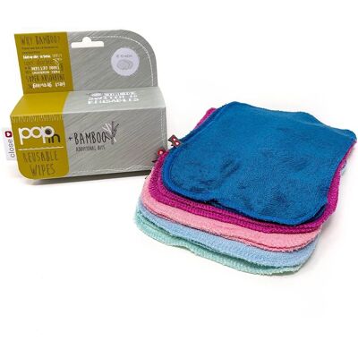 Paquete Cerrado 10 Toallitas de Bambú Reutilizables - Azul y Rosa Paquete Cerrado 10 Toallitas de Bambú Reutilizables - Azul y Rosa