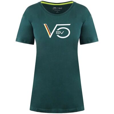 Aston Martin F1 Sebastian Vettel Green Driver T-Shirt - Short Sleeve, Crew Neck - Women Aston Martin F1 Sebastian Vettel Green Driver T-Shirt - Short Sleeve, Crew Neck - Women