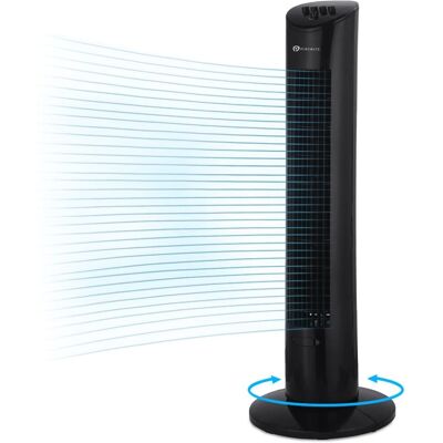 PUREMATE - 31-Inch Tower Fan - Black - Oscillating - Tower Fan PUREMATE - 31-Inch Tower Fan - Black - Oscillating - Tower Fan