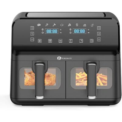 PureMate 8L Dual Air Fryer - Black - Air Fryer PureMate 8L Dual Air Fryer - Black - Air Fryer