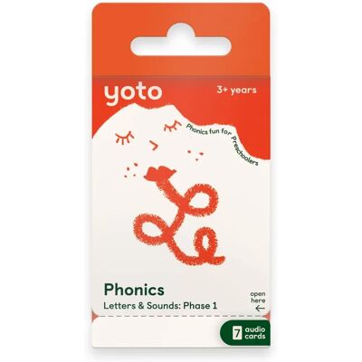 Yoto Card - Phonics : Lettres et Sons : Phase 1 - Carte Éducative - Publicité Yoto Card - Phonics : Lettres et Sons : Phase 1 - Carte Éducative - Publicité