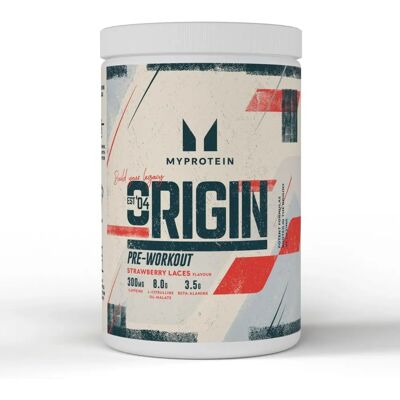 MyProtein Origin Pre-Workout - Laces Fraise - 600g - Publicité MyProtein Origin Pre-Workout - Laces Fraise - 600g - Publicité