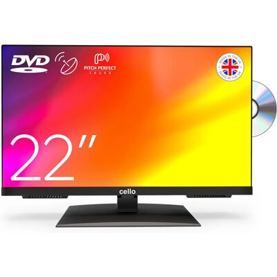 Cello C2224F TV Full HD 22 pouces sans cadre avec DVD intégré, Freeview HD - TV Cello C2224F TV Full HD 22 pouces sans cadre avec DVD intégré, Freeview HD - TV