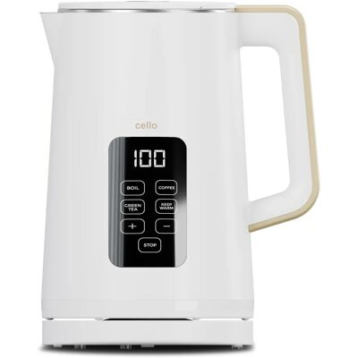 Cello Model - White Electric Kettle with Temperature Control Cello Model - White Electric Kettle with Temperature Control