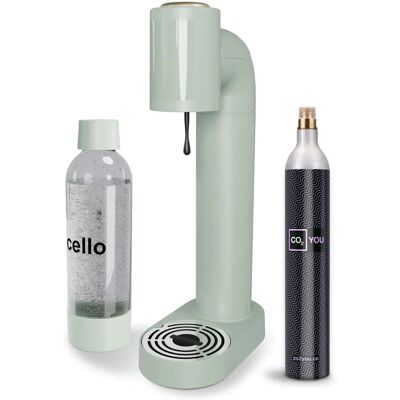 Cello - 1L Sparkling Water Soda Maker - Sage Green - Soda maker Cello - 1L Sparkling Water Soda Maker - Sage Green - Soda maker