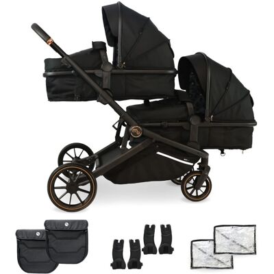 My Babiie - MB33 Dani Dyer Tandem Pushchair - Black Leopard My Babiie - MB33 Dani Dyer Tandem Pushchair - Black Leopard