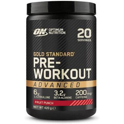 Optimum Nutrition Gold Standard Pre-Workout Fruit Punch 420g Optimum Nutrition Gold Standard Pre-Workout Fruit Punch 420g