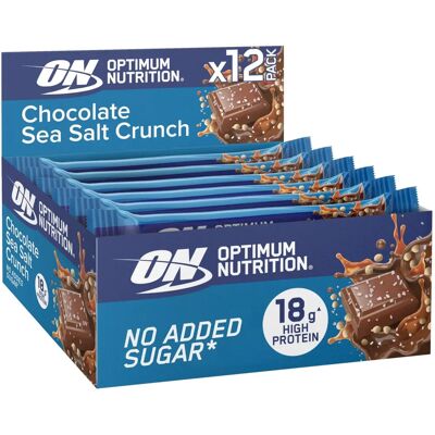 Optimum Nutrition Crunch Bar - Sel de Mer Chocolat - 12 Barres - Publicité Optimum Nutrition Crunch Bar - Sel de Mer Chocolat - 12 Barres - Publicité