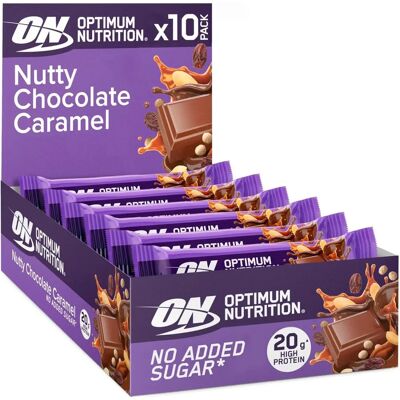 Optimum Nutrition Nutty Chocolate Caramel - Protein Bar 70G Optimum Nutrition Nutty Chocolate Caramel - Protein Bar 70G