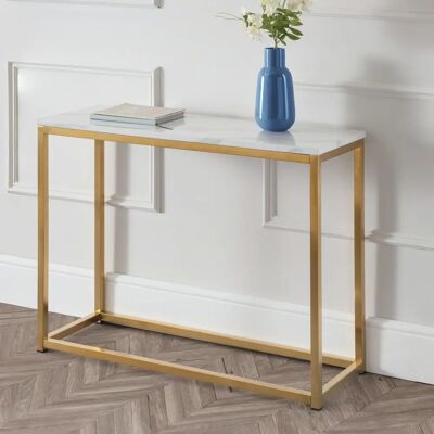 Table console effet marbre et or Julian Bowen Scala - Table console Table console effet marbre et or Julian Bowen Scala - Table console