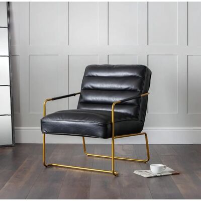 Julian Bowen Giorgio Fauteuil d'accent en faux cuir noir - Fauteuil - Publicité Julian Bowen Giorgio Fauteuil d'accent en faux cuir noir - Fauteuil - Publicité