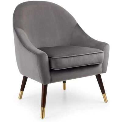 Julian Bowen Elliot Fauteuil en Velours Gris - Fauteuil Julian Bowen Elliot Fauteuil en Velours Gris - Fauteuil