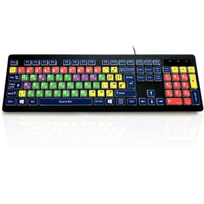 Accuratus - Rainbow 2 High Contrast Children'S Usb Keyboard - Multicolour Accuratus - Rainbow 2 High Contrast Children'S Usb Keyboard - Multicolour