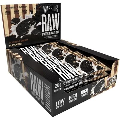 Warrior Supplements Warrior Raw Protein Flapjack - Cookies & Cream - 12 Bars Warrior Supplements Warrior Raw Protein Flapjack - Cookies & Cream - 12 Bars