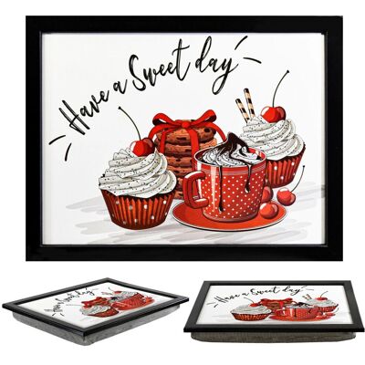 GEEZY - Large Wooden - 44x34cm - Cushioned - Lap Tray GEEZY - Large Wooden - 44x34cm - Cushioned - Lap Tray