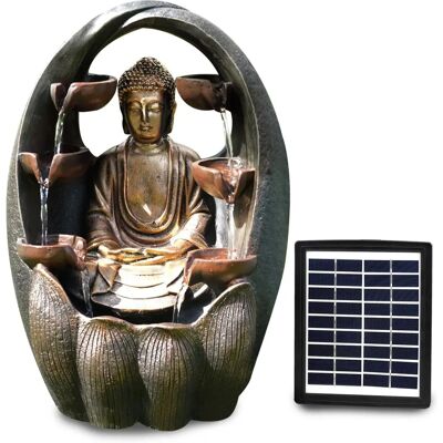 GEEZY - Solar Golden Buddha Fountain - LED - Outdoor - Statue GEEZY - Solar Golden Buddha Fountain - LED - Outdoor - Statue