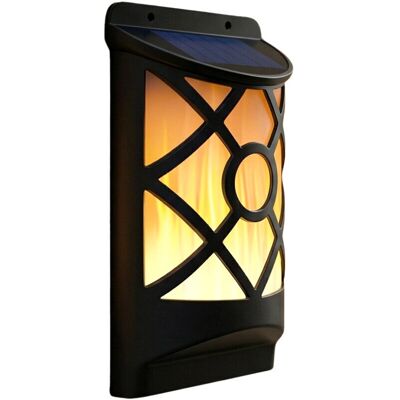 GEEZY - Flickering Flame - Solar LED - Outdoor Garden - Wall Light GEEZY - Flickering Flame - Solar LED - Outdoor Garden - Wall Light