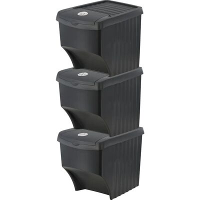 GEEZY - 22L Set of 3 - Front Open Lid - Waste Bin GEEZY - 22L Set of 3 - Front Open Lid - Waste Bin