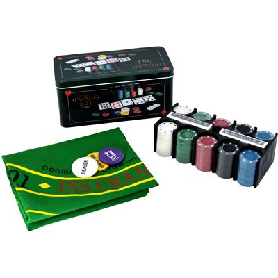The Magic Toy Shop - Poker Set 200 Pcs - With Mat The Magic Toy Shop - Poker Set 200 Pcs - With Mat