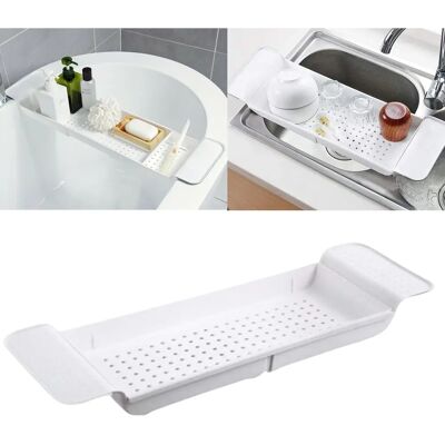 GEEZY - Bathtub Rack Tray - Extendable - Holder GEEZY - Bathtub Rack Tray - Extendable - Holder