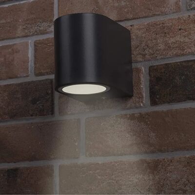 CGC Lighting CGC Matt Black Aluminium Outdoor Indoor Up or Down Cylinder Wall Light CGC Lighting CGC Matt Black Aluminium Outdoor Indoor Up or Down Cylinder Wall Light