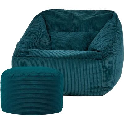 MORGAN Icon Pouf Velours Blau - Sitzsack-Sessel MORGAN Icon Pouf Velours Blau - Sitzsack-Sessel