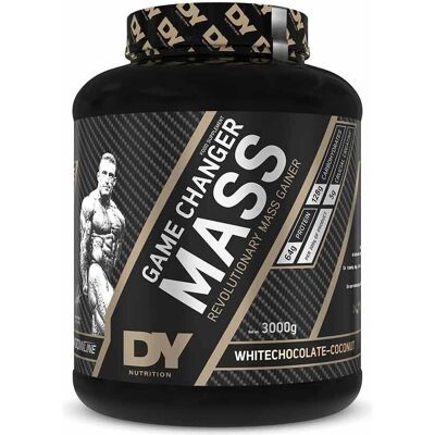 Dorian Yates - Game Changer Mass, White Chocolate-Coconut - 3000g - Publicité Dorian Yates - Game Changer Mass, White Chocolate-Coconut - 3000g - Publicité