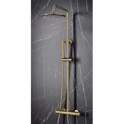 Hydros - Core - Brushed Brass - Round Riser - Shower Valve Hydros - Core - Brushed Brass - Round Riser - Shower Valve