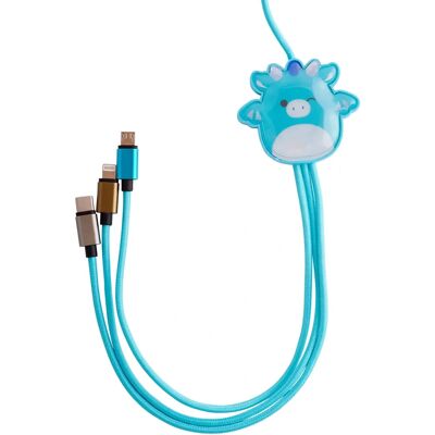 SQUISHMALLOWS SQUISHMALLOWS Tat 3-i-1 USB-C/Micro/Lightning - Laddningskabel SQUISHMALLOWS SQUISHMALLOWS Tat 3-i-1 USB-C/Micro/Lightning - Laddningskabel