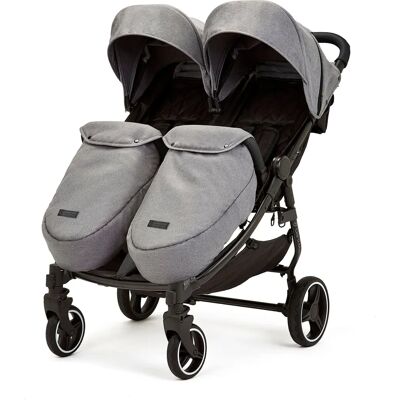 Poussette double Ickle Bubba Venus Max - Gris - Publicité Poussette double Ickle Bubba Venus Max - Gris - Publicité