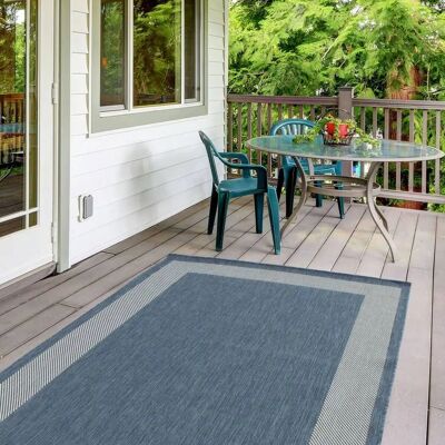 THE RUGS - Ecology Collection Outdoor Rug - Blue - Outdoor Rug THE RUGS - Ecology Collection Outdoor Rug - Blue - Outdoor Rug