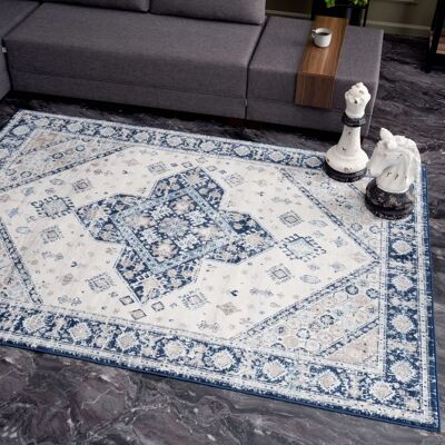 THE RUGS - Montana Collection Vintage Rugs Navy 4010 - 120x170 - Rug THE RUGS - Montana Collection Vintage Rugs Navy 4010 - 120x170 - Rug