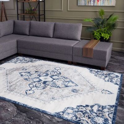 THE RUGS - Montana Collection Vintage Rugs - Navy - 80x150 cm - Area Rug THE RUGS - Montana Collection Vintage Rugs - Navy - 80x150 cm - Area Rug