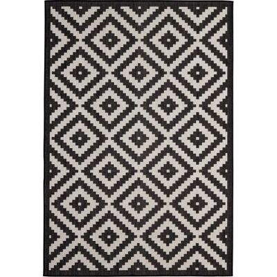 THE RUGS Black Outdoor Rug - Ecology Collection 80x150cm THE RUGS Black Outdoor Rug - Ecology Collection 80x150cm