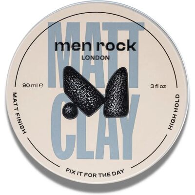 Men Rock London Matt Clay Hoch Halt - Haar Clay Men Rock London Matt Clay Hoch Halt - Haar Clay