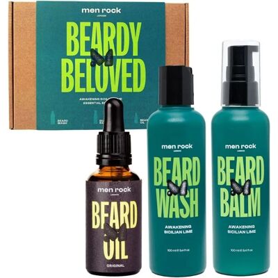 MenRock Men Rock Beard Gift Set Sicilian Lime - Beard Care Set MenRock Men Rock Beard Gift Set Sicilian Lime - Beard Care Set