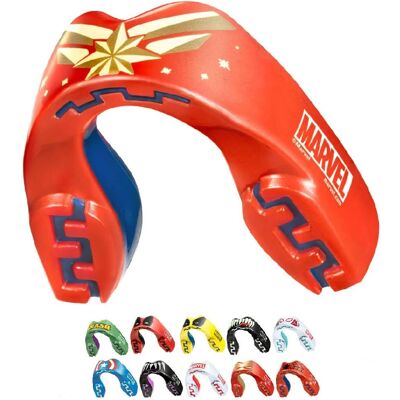 Captain Marvel Metallic Sports Mouthguard Dual Layer Premium Protection Junior G - Mouthguard Captain Marvel Metallic Sports Mouthguard Dual Layer Premium Protection Junior G - Mouthguard