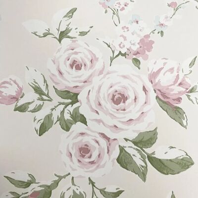 Catherine Lansfield Canterbury Papier Peint Floral Crème/Rose - Papier - Publicité Catherine Lansfield Canterbury Papier Peint Floral Crème/Rose - Papier - Publicité