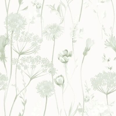 Catherine Lansfield Meadowsweet Floral Papier Peint Vert Sauge - Papier - Publicité Catherine Lansfield Meadowsweet Floral Papier Peint Vert Sauge - Papier - Publicité