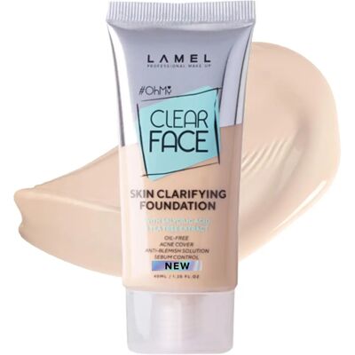 LAMEL OhMy Clear Face Shade 401 Foundation - Foundation for Problematic Skin LAMEL OhMy Clear Face Shade 401 Foundation - Foundation for Problematic Skin