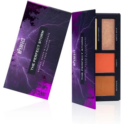 Bperfect Cosmetics The Perfect Storm Bronze, Shape & Illuminate Full Face Palette - Face Palette Bperfect Cosmetics The Perfect Storm Bronze, Shape & Illuminate Full Face Palette - Face Palette