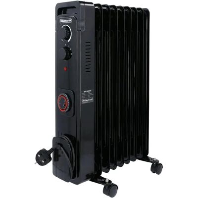 Tough Master 2000w Oil Filled Radiator - Portable Electric Heater - 9 Fin Tough Master 2000w Oil Filled Radiator - Portable Electric Heater - 9 Fin