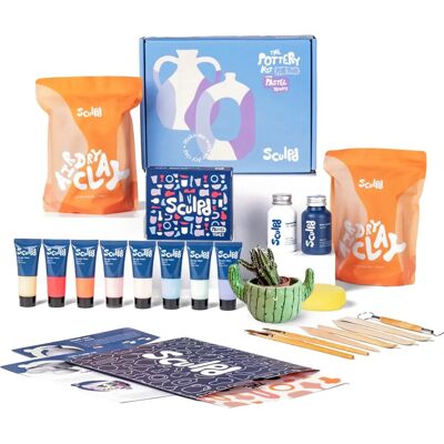 Sculpd - Pottery Starter Bundle - Gloss Varnish - Pastel Paint Set Sculpd - Pottery Starter Bundle - Gloss Varnish - Pastel Paint Set